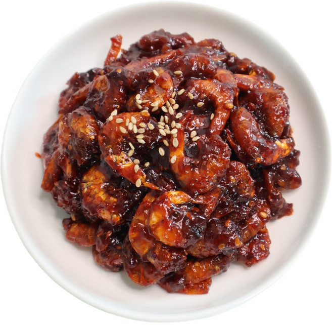 여우마을 수제반찬 매콤달콤 고추장양념 건새우볶음, 2개, 200g