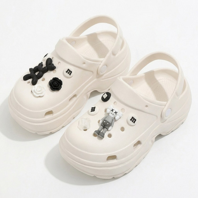 도채리 여성 5CM 키높이 가벼운 통굽 EVA 사계절 슬리퍼