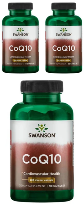 스완슨 CoQ10 200mg 캡슐, 3개, 90정 - 쿠팡