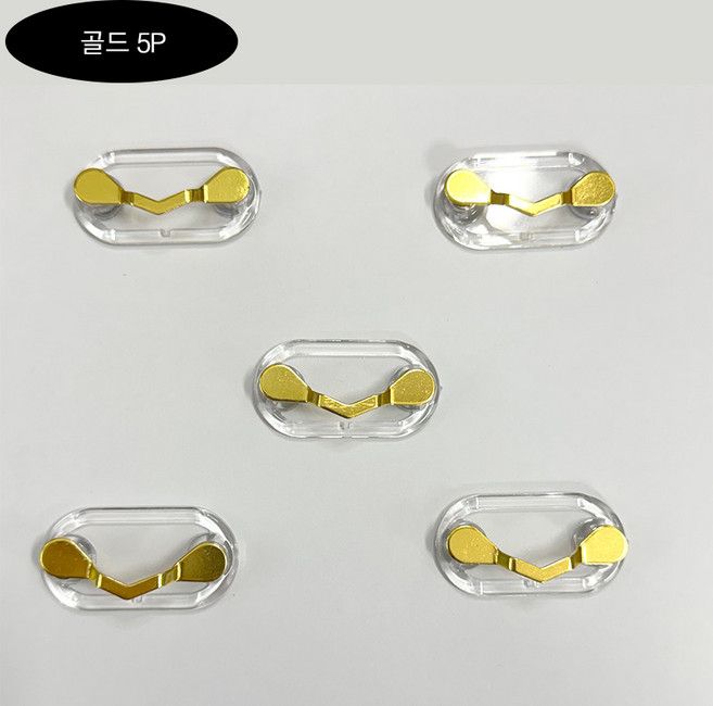 [제이스샷] 마그네틱 자석 명찰자석 사원증걸이 안경걸이, 5개, 골드