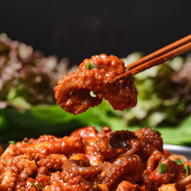 홍마마 쭈꾸미 볶음 맛있게 매운맛 500g 혼술 캠핑 간편음식 즉석 요리, 1개