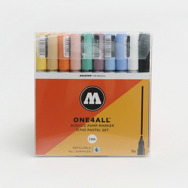 모로토우 ONE4ALL 127HS 아크릴마커세트 10색세트 2mm, 1세트, 127HS파스텔세트-10색