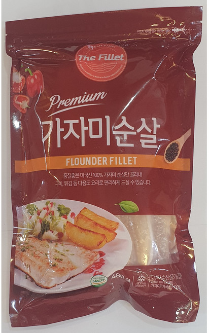 [킹앤킴스] 순살가자미 480g 가자미필렛 HACCP, 1개