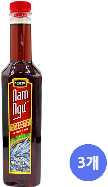 친수 남늑피쉬소스, 3개, 500ml