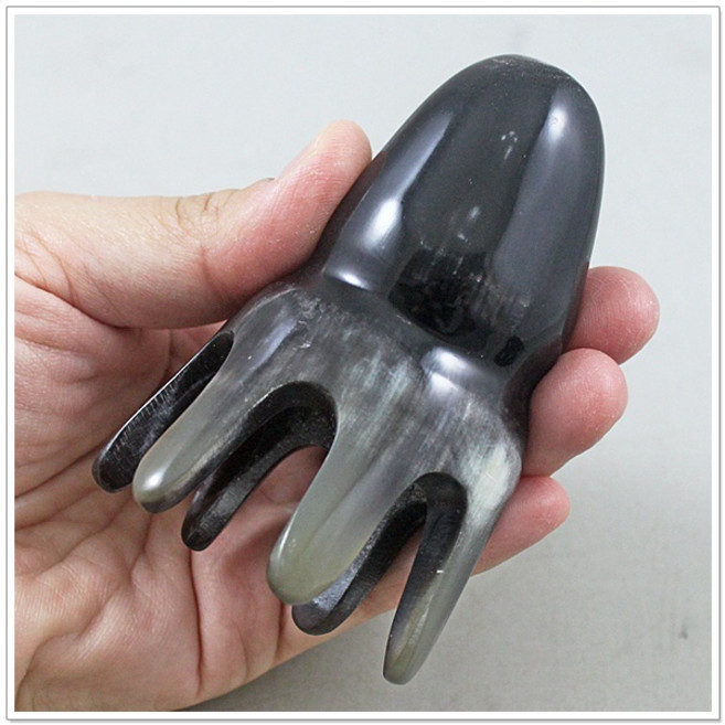 摩邦比 章魚牛角按摩器 穴道按摩/刮痧器/指壓推拿/原始點/腳底按摩/刮痧棒/全身按摩/背部按摩/頭皮按摩, 1個