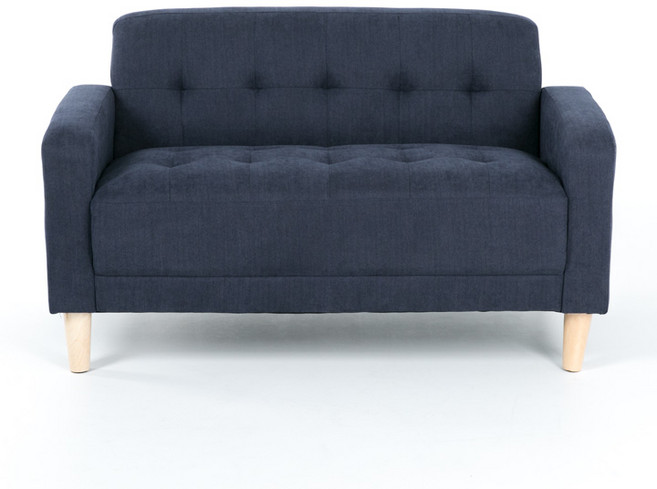 [한정수량 추가즉시할인] 에보니아 티아라 2인소파 (생활방수패브릭/PU가죽 선택), 패브릭 다크블루