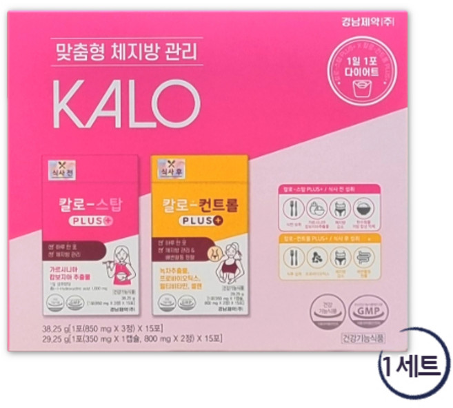 경남 칼로스탑 PLUS 15포 + 칼로컨트롤 PLUS 15포, 1개, 15회분