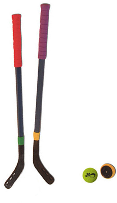 키드짐 어린이 하키 놀이 세트 소(스틱 50Cm 2개 퍽 1개 볼 1개)