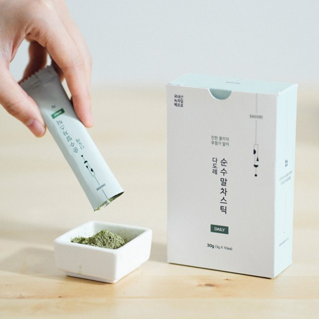 다도레 유기농 순수 말차스틱 (국산말차 100%), 30g, 1박스, 10개입