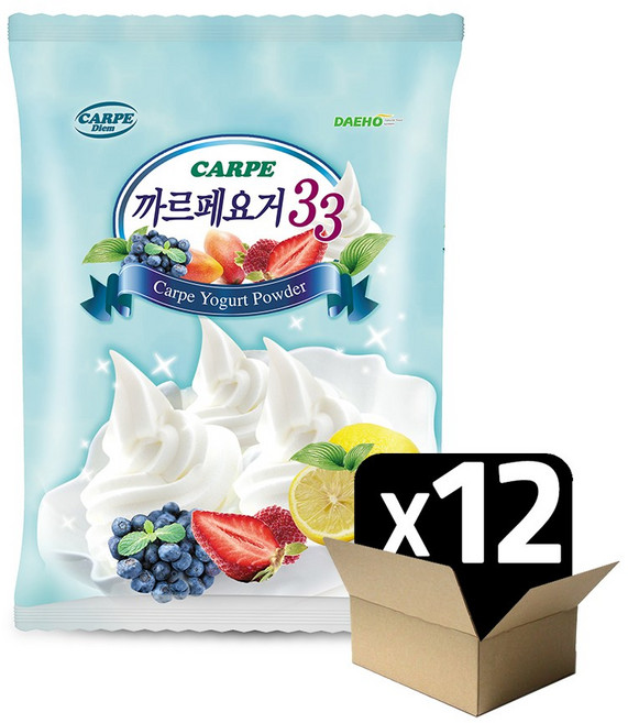 대호 까르페 요거33 요거트파우더 1kgX12봉(1박스) 요거트분말, 12개
