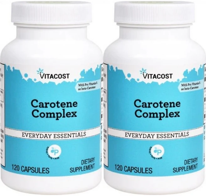 비타코스트 카로틴 콤플렉스 6mg 비타민 A 3000mcg, 2팩, 120정 - 쿠팡