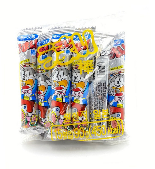우마이봉 치즈맛 세계 수입 추억 옛날 과자 스낵 젤리 츄잉 캔디, 6g, 30개