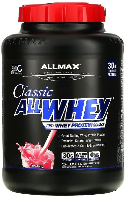 올맥스 클래식 ALLWHEY 100 유청 단백질 칼슘 딸기 2.27kg 1개, 2.267kg - 쿠팡