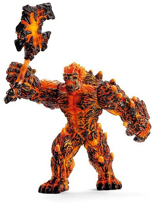 Schleich Eldrador Creatures - 플레이 배틀 도끼가 있는 용암 몬스터 피규어 포즈를 취할 수 자이언트 파이어 골렘 판타지 액션 남아 및 여아용 상상력 넘치, 2022 박스 스타일, 1개