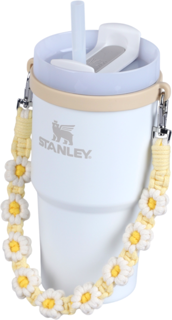 텀블러 손잡이 스트랩 데이지 꽃타입 트라이투게더, 1개, 레몬화이트