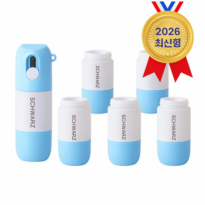 슈와츠코리아 개인정보 보호 택배 송장 차단 송장 지우개 10ml + 리필 5개, 블루 10ml+리필 5, 1세트