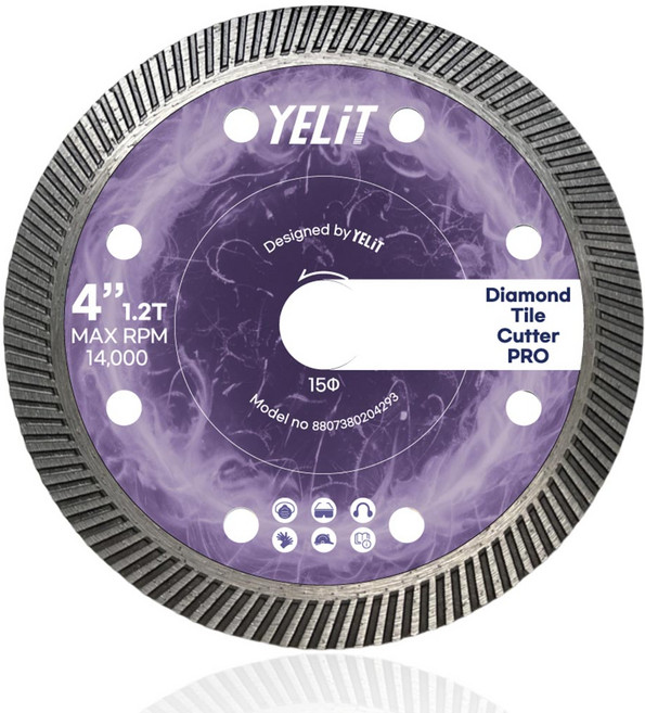 옐릿 타일날 프로 105mm 다이아몬드 터보 커터 그라인더날