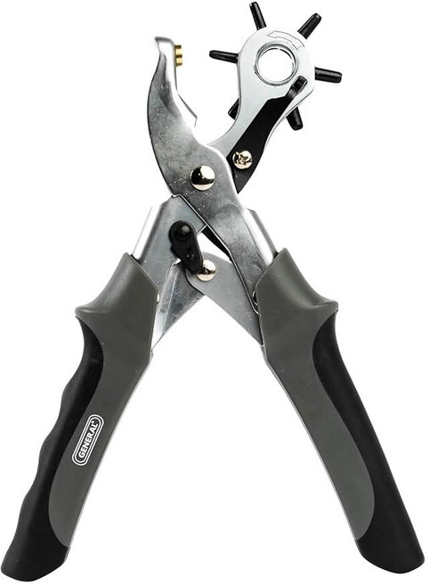 127586 General Tools 73 고강도 회전 펀치 플라이어 벨트 애완동물 칼라 핸드백을 위한 가죽 홀 펀치 멀티 사이즈: 2mm(5/64인치) 2.4mm(3