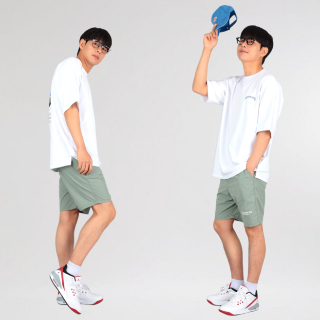 남자 나일론 반바지 5부 냉감 아이스 우븐 숏팬츠