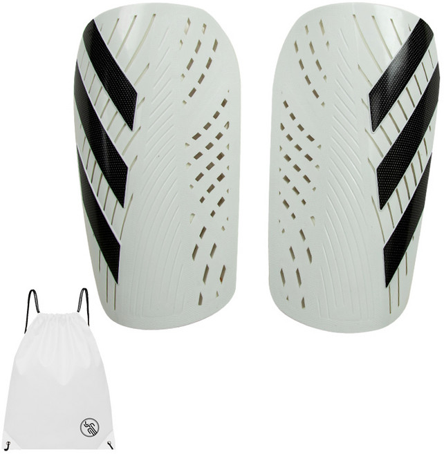 아디다스 TRCB 정강이 보호대 신가드 + PGN짐쌕가방, BLA_WHI, 1개