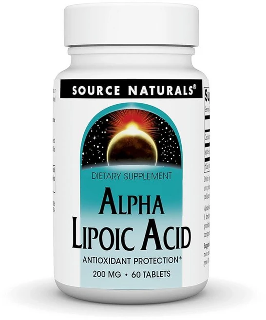 소스 내추럴스 알파 리포산 200mg 당 대사 건강 간 기능 에너지 생성 지원 60정 네츄럴, 1개 - 쿠팡