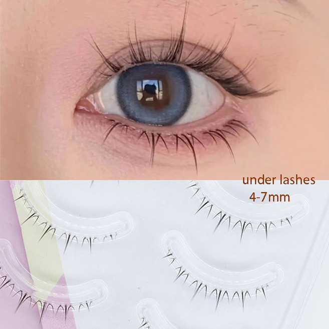 드림 디어 줄기 자연 자형 타입 투명 업그레이드 부드러운 14MM 속눈썹, W-41, 1개