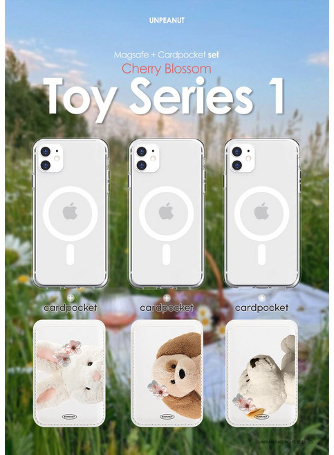 언피넛 [맥세이프 set] 토이시리즈1 벚꽃놀이 맥세이프 카드지갑 케이스