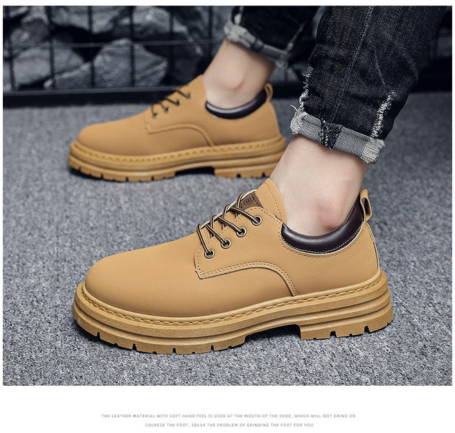 FvaBzon 워커 남 봄 가을 스니커즈 카고 빈티지 남자 로우 워커