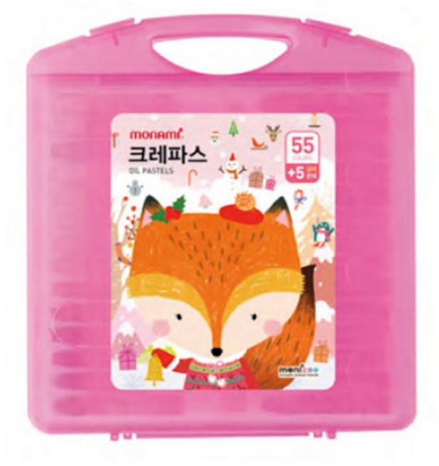 모나미 모니주 크레파스 55색+5색 여, 60색, 1개