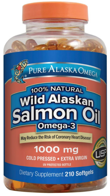 미국 코스트코 퓨어 알레스카 오메가 와일드 알레스칸 살몬오일 오메가3 1000mg 210 소프트젤, 1개, 105회분