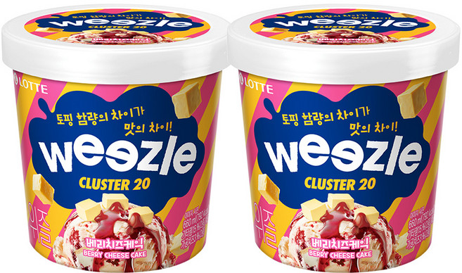 위즐 베리치즈케익, 2개, 660ml