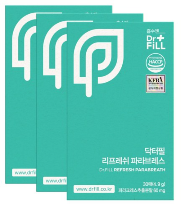 닥터필 리프레쉬 파라브레스, 4.9g, 3개