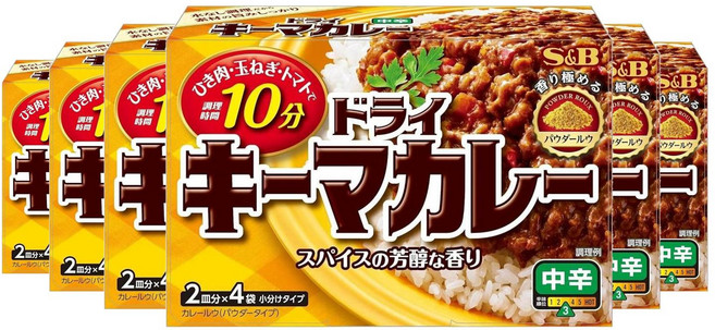 에스비 드라이 키마 카레 중간 매운맛, 6개, 94g