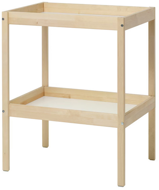 이케아 SNIGLAR 스니글라르 기저귀교환대 72x53cm 기저귀갈이대 기저귀트롤리, 우드/화이트