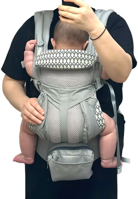 루루루드림 유아용 아기띠 올인원, 그레이