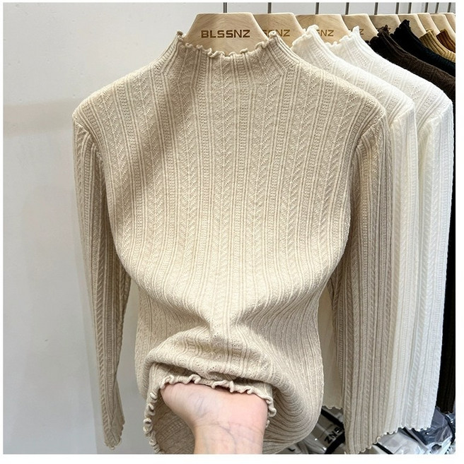 개미상서 여성 반폴라 니트 긴팔티