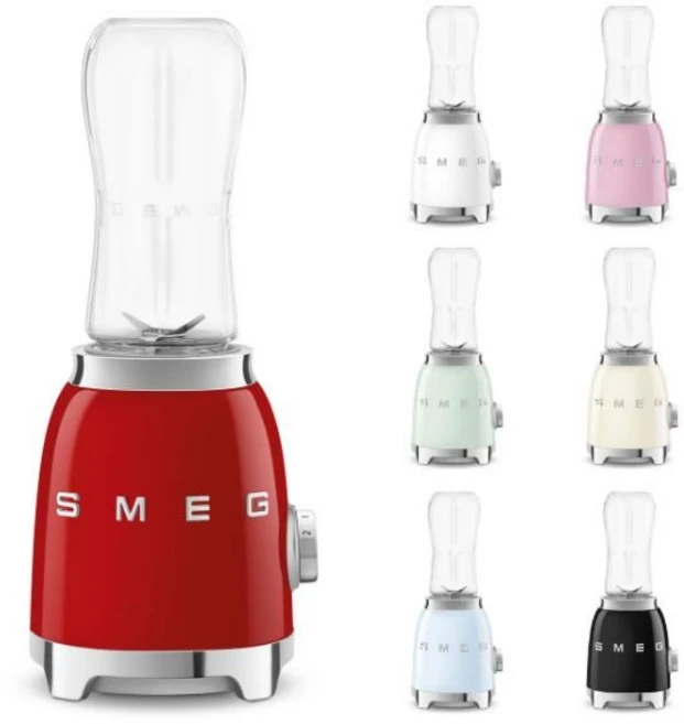 Smeg 스메그 미니 개인용 블렌더 PBF01 믹서기 휴대용 물병 600ml, 핑크 - 쿠팡