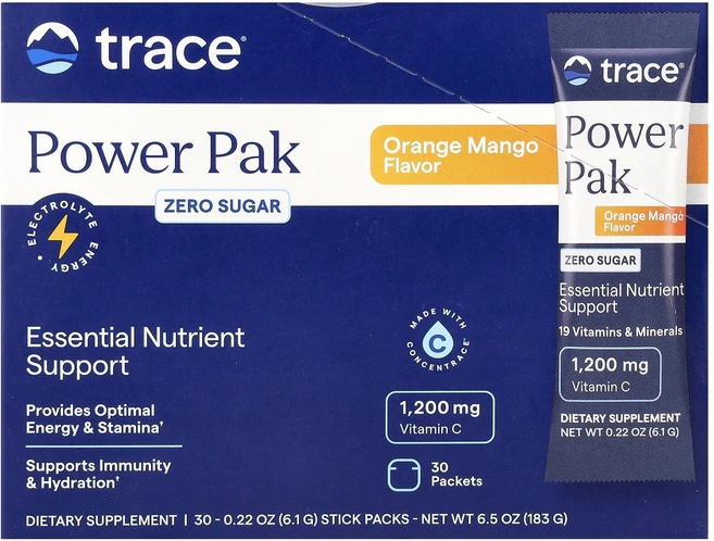 Trace 트레이스 파워 팩 오렌지 망고 30 파우더 영양제 건강보조식품, 30g, 1개 - 쿠팡