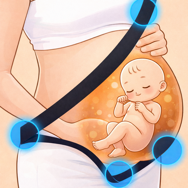 엠디크루 임산부 안전벨트 산모선물 산모벨트 임신축하선물, 1개, 블랙