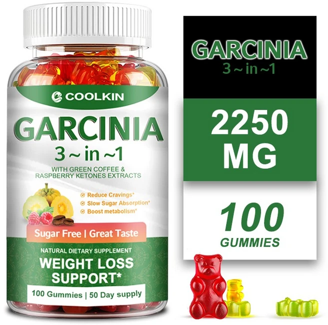 가르시니아 젤리 - 그린 커피 라즈베리 케톤 - 천연 체중 감량, 100정, 2개 - 쿠팡