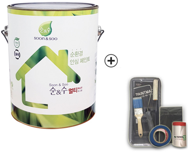 노루페인트 친환경 수성페인트 순앤수 멀티 3.8L 계란광 풀세트, 커스터드크림, 1개