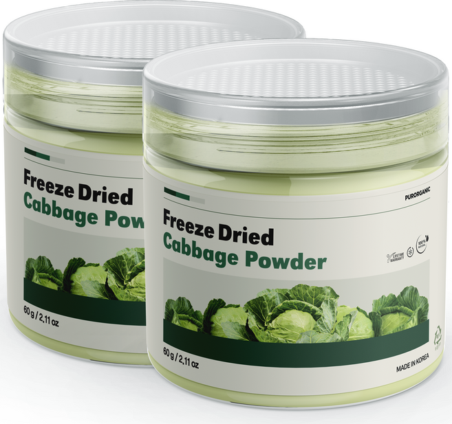 푸로가닉 동결건조 양배추 파우더, 60g, 2개