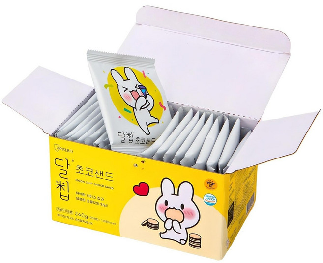 달칩 초코샌드, 초코맛, 240g, 1개