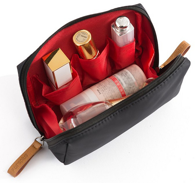 블루시즌 심플 미니멀 다용도 휴대용 화장품 파우치 메이크업 이너백 여행용