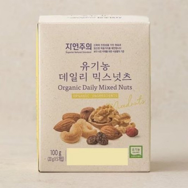자연주의 유기농 믹스넛 데일리 100g, 1개