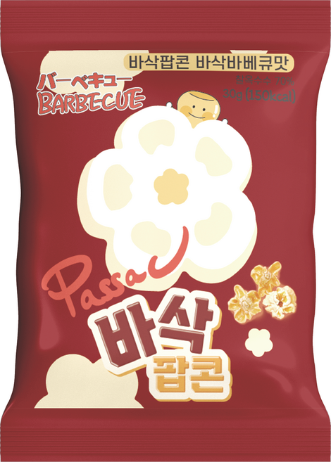 [공식판매처] 바삭팝콘 바삭바베큐맛, 60개, 30g