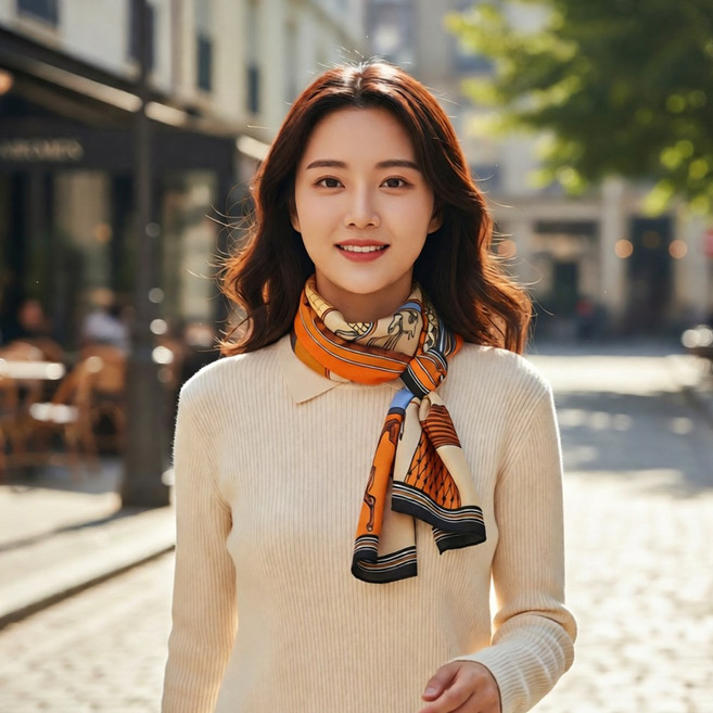 라크텍 실크핏 스카프 양면 4가지 색상