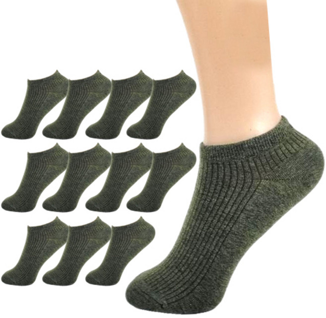 올리싹 6+6 대용량 여성용 국산 골지 스니커즈 발목 양말