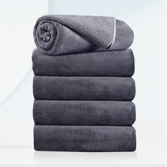 FASEN 수건 이탈리아 5성급 호텔수건 200수 코마사 타올 먼지없는수건, 다크그레이, 5개