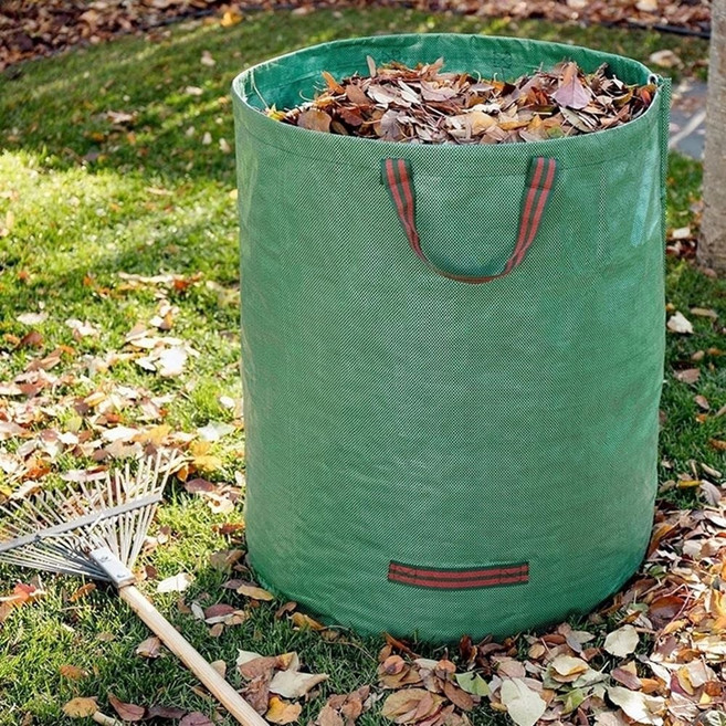 야외 낙엽 수거 마대자루 정리 손잡이형 포대 48x56yh.9+2XBw
